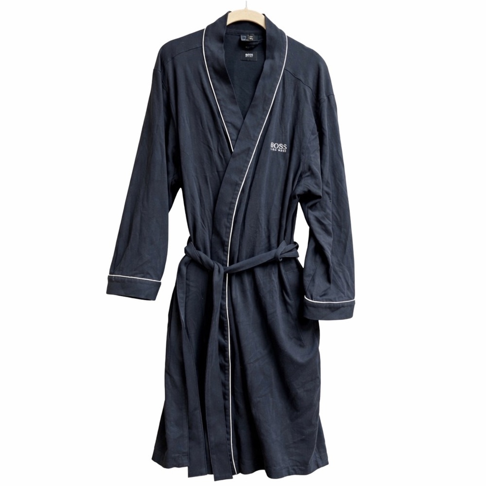 Hugo Boss Cotton Lounge Belted Robe L